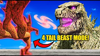 Naruto uses 4 Tail Beast Mode on Godzilla! in GTA 5