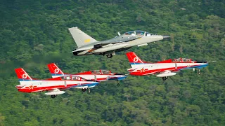 Chinese Air Force Multiple types of fighter jets 7min J16 J10C J-H7 J10AE L15 K8 七分鐘賞多型中國空軍戰機珠海航展起飛