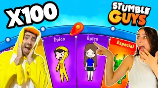 COMPRAMOS x100 RULETAS en STUMBLE GUYS por PRIMERA VEZ con Melina