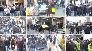 Ultra violent street battle between Chelsea & Cardiff City hooligans