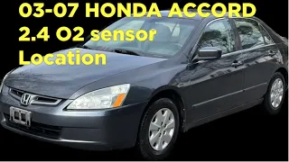 2003 - 2007 Honda Accord 2.4 O2 sensor location (bank 1 & 2)