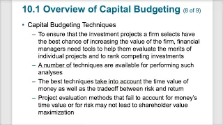 Chapter 10 Capital Budgeting