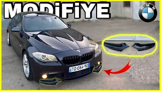 BMW F10 arabamı modifiye ederken Bozuldu! (gerçek)😓 ön Flap montajı #fransa