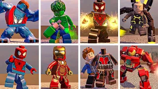LEGO Marvel's Avengers - All Character Transformations & Suit Ups