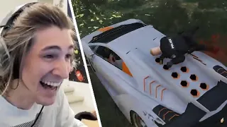 xQc finds a super car and instantly gets chased by the cops!