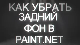 КАК УБРАТЬ ЗАДНИЙ ФОН В PAINT.NET / ПРОСТАЯ РАБОТА В РЕДАКТОРЕ ПАЙНТ НЕТ УРОКИ