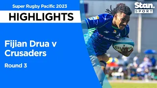 Fijian Drua v Crusaders Highlights | Round 3 | Super Rugby Pacific 2023