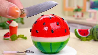 Satisfying Miniature Watermelon Jelly Decorating | Yummy Tiny Watermelon Ball Recipe | Pop It Jelly