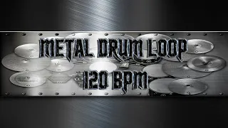 Simple Straight Metal Drum Loop 120 BPM (HQ,HD)