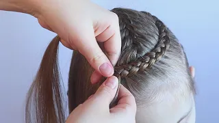 Прическа на каждый день / #прическа на длинные волосы / прически для девочек