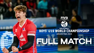 USA🇺🇸 vs. FRA🇫🇷 -Full Match | Boys' U19 World Championship | Semi Final