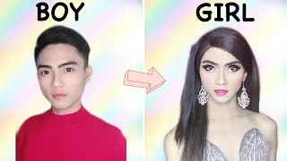 Boy to Girl Makeup Transformation