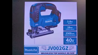 Makita JV002GZ Скобовидной формы лобзик 40v xgt только распаковка не обзор.Куплен на али ехал долго.