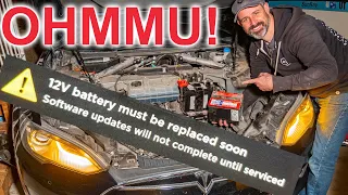 Our Tesla Model S 12 Volt Lead Acid Battery is Dying Again | Changing to the OHMMU Lithium Battery