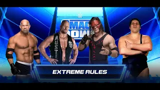 WWE 2K22 - FATAL 4 - WAY/EXTREME RULES - GOLDBERG VS STEVE AUSTIN VS KANE VS ANDRE THE GIANT