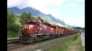 Canadian Pacific trains - Golden to Brisco - British Columbia - May 2018