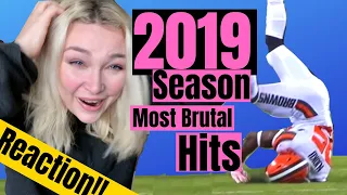 New Zealand Girl Reacts to NFL 2019 SEASON'S MOST BRUTAL HITS
