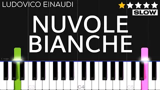 Ludovico Einaudi - Nuvole Bianche | EASY SLOW Piano Tutorial