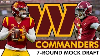 Washington Commanders 7-Round 2024 Mock Draft | Commanders Trade Up To #1 Overall | 2024 NFL Draft