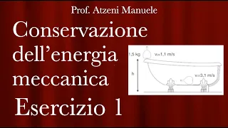 Conservazione dell'energia meccanica - Esercizio 1 @ManueleAtzeni ISCRIVITI