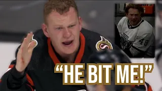 Lemieux bites Tkachuk, a breakdown