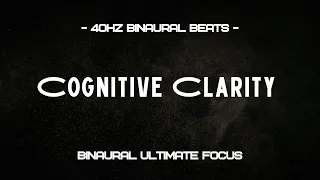 Cognitive Clarity 40Hz Study Binaural Beats, Gamma Brain Waves for Enhanced Cognitive Performance