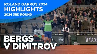 Zizou Bergs - Grigor Dimitrov Highlights | 2024 3rd Round | Roland Garros 2024