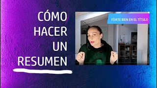 CÓMO HACER EL RESUMEN EN UN COMENTARIO DE TEXTO. Clases de bachillerato.