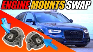Audi A4 B8.5 B9 How To Remove Engine Motor Mounts RS4 A5 RS5 Q5 RS6