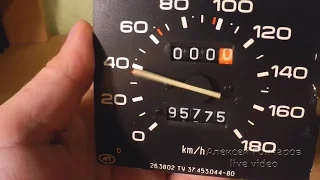 How to rewind/wind the mileage on a mechanical speedometer quickly and without complete disassembly