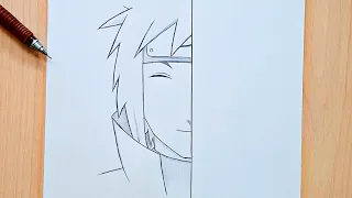 How to draw Minato from naruto | Minato half face step by step | easy tutorial