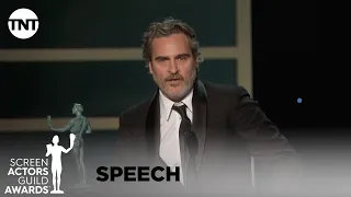 Joaquin Phoenix: Award Acceptance Speech | 26th Annual SAG Awards | TNT