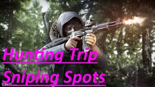 Hunting Trip Quest guide,  All sniping spots! | Escape From Tarkov Patch 0.12.9 New Woods