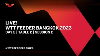 LIVE! | T2 | Day 2 | WTT Feeder Bangkok 2023 | Session 2