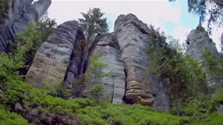 Teplické skály. Rock Town in Czech Republic.