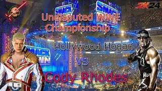 Cody Rhodes VS Hollywood Hogan!!!! Title match!!! WWE2K24!!!