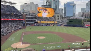 PADRES STARTING LINEUP FOR JUAN SOTO'S DEBUT,  AUGUST 3RD 2022. FAN REACTIONS INSIDE PETCO PARK.