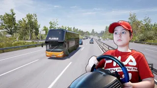 СИМУЛЯТОР ВОДИТЕЛЯ АВТОБУСА. ПЕРВЫЙ РЕЙС ! / FERNBUS SIMULATOR + РУЛЬ