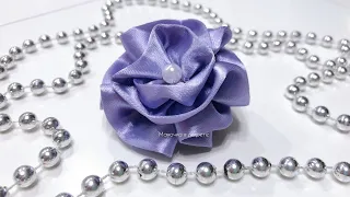 DIY Цветок из атласной ленты. Очень простой способ! Satin Ribbon Flower