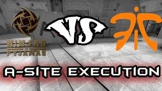 CS:GO NiP vs fnatic - de_mirage Strategy - A-site Execution 3-1-1