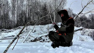 НАЙТИ ТАКУЮ ЛУНКУ В ГЛУХОЗИМЬЕ ЭТО МЕЧТА!!ЖОР окуня на балансир .Рыбалка в корягах.