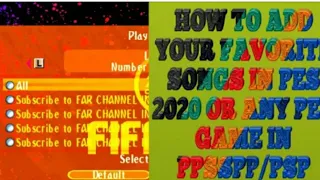 How to add your favourite music in pes ppsspp