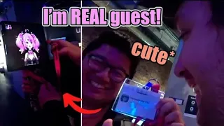 Mousey got a badge like Connor's in Twitch Office and made coolest pics (IRL stream ft Gunrun)