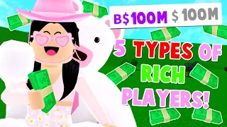 5 Types Of RICH Players In Bloxburg! (Roblox)