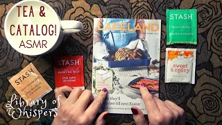 ASMR | Tea & Store Catalog Soft Spoken Browsing & Chat - Page Turning Sounds