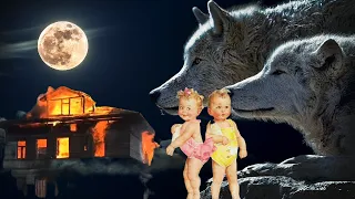 Волки рискуя жизнью вытащили из огня детей, помня как человек их тоже спас из огненного ада