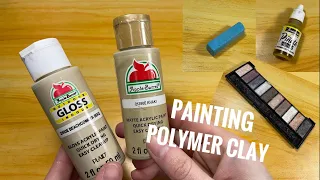Painting Raw Polymer Clay before Baking