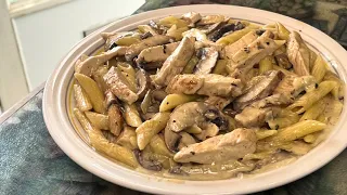 Creamy Garlic Chicken & Mushroom Pasta