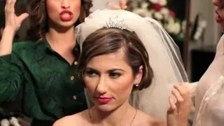 How to Wear a Wedding Veil & Tiara Together With Short Hair : Wedding Hairstyles