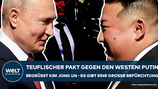 UKRAINE-KRIEG: Teuflischer Pakt gegen Westen! Putin begrüßt Kim Jong Un! Es gibt eine Befürchtung